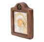 Ікона Божа Матір Казанська, Італійський оклад №1, 6х8 см,  дерево вільха