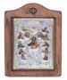 Ікона Спаситель і Апостоли, Італійський оклад №2, емалі, 13х17 см, дерево вільха