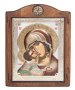 Ікона Божа Матір Володимирська, Італійський оклад №3, емалі, 17х21 см, дерево вільха, ПД010653