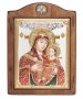 Ікона Божа Матір Віфлеємська, Італійський оклад №3, емалі, 17х21 см, дерево вільха, ПД010652
