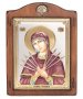Ікона Божа Матір Семистрільна, Італійський оклад №3, емалі, 17х21 см, дерево вільха, ПД010516