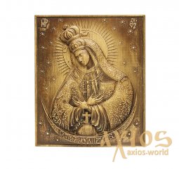 Різьблена Остробрамська ікона Божої матері 20x24 см - фото