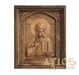 Різьблена ікона Христос Вседержитель 20x24 см - фото