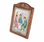 Ікона Свята Трійця, Італійський оклад №3, емалі, 17х21 см, дерево вільха