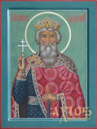 Писана Ікона Святий Князь Володимир, 30х40 см - фото