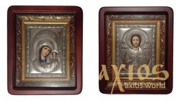 Вінчальна пара Ісус Христос і Божа Матір Казанська - фото