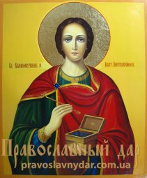 Писана ікона Святий Цілитель Пантелеймон - фото