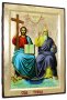 Ікона Свята Трійця Новозавітна в позолоті Грецький стиль 17x23 см