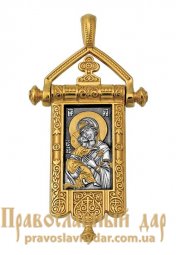 Образок «Володимирська ікона Божої Матері. Процветший хрест. » - фото