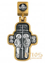 Підвіска-хрест «Святі Кирило і Мефодій. Ікона Божої Матері «Скоропослушниця» - фото