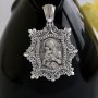 Підвіска Почаївська ікона Пресвятої Богородиці, срібло 925° з чорнінням, 29 мм
