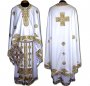 Облачення священицьке, вишите на цупкому атласі білого кольору, вишитий галун, нашитий хрест, грецький крій R133G