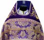 Облачення священицьке, плечі вишиті на оксамитові, основна тканина - парча фіолетового кольору