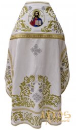 Священицьке вбрання, вишито на оксамиті білого кольору - фото
