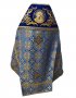 Облачення священицьке, комбіноване, блакитна парча, вишивка золотом, плечі вишиті на синьому оксамиті