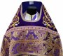 Облачення ієрейське, комбіноване, плечі вишиті на оксамитові, основна тканина - парча фіолетового кольору