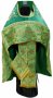 Облачення ієрейське, плечі вишиті на оксамиті, основна тканина - парча зеленого кольору, сонячний хрест 