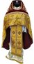 Облачення ієрейське, плечі вишиті на бордовому оксамиті, основна тканина - парча (пасхальний хрест), вишита ікона