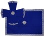 Ієрейське вбрання синього кольору, вишивка на габардині